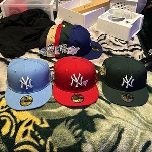 3 fitted hats size 7 3/8